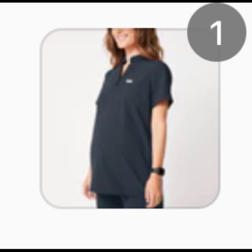 Figs Maternity scrub top.
